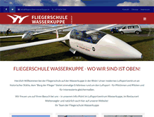 Tablet Screenshot of fliegerschule-wasserkuppe.de